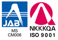 ISO9001、ISO14001認証マーク
